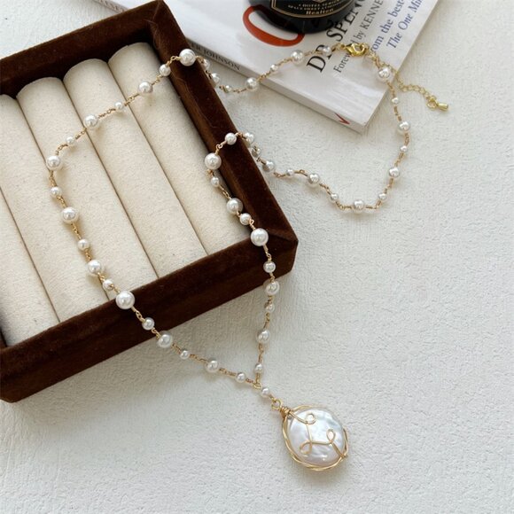 ✨ Elegant & Versatile Long Pearl Lariat Necklace ✨ - Picture 4 of 6